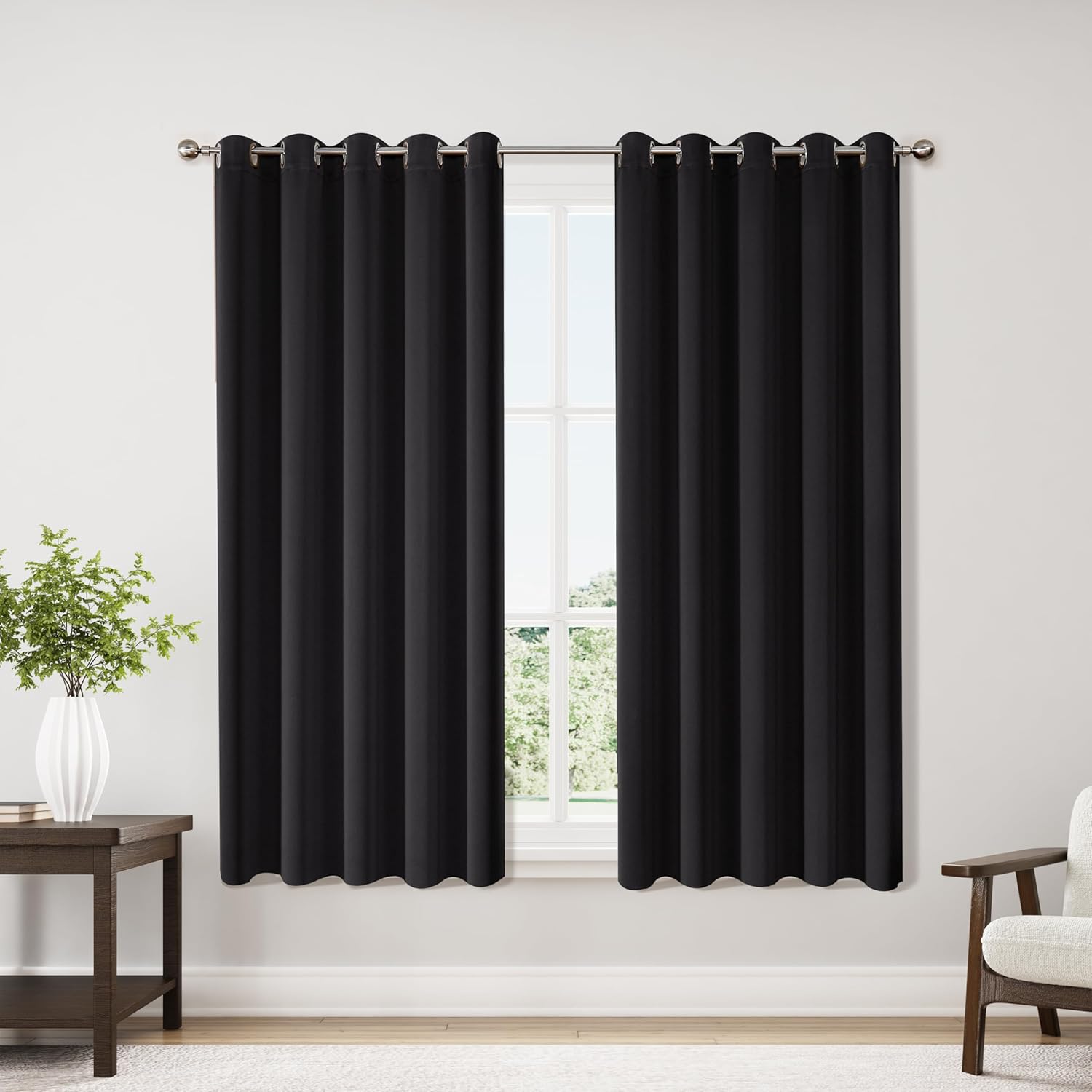 ChrisDowa Blackout Curtains for Bedroom - 70 in Wide Panels