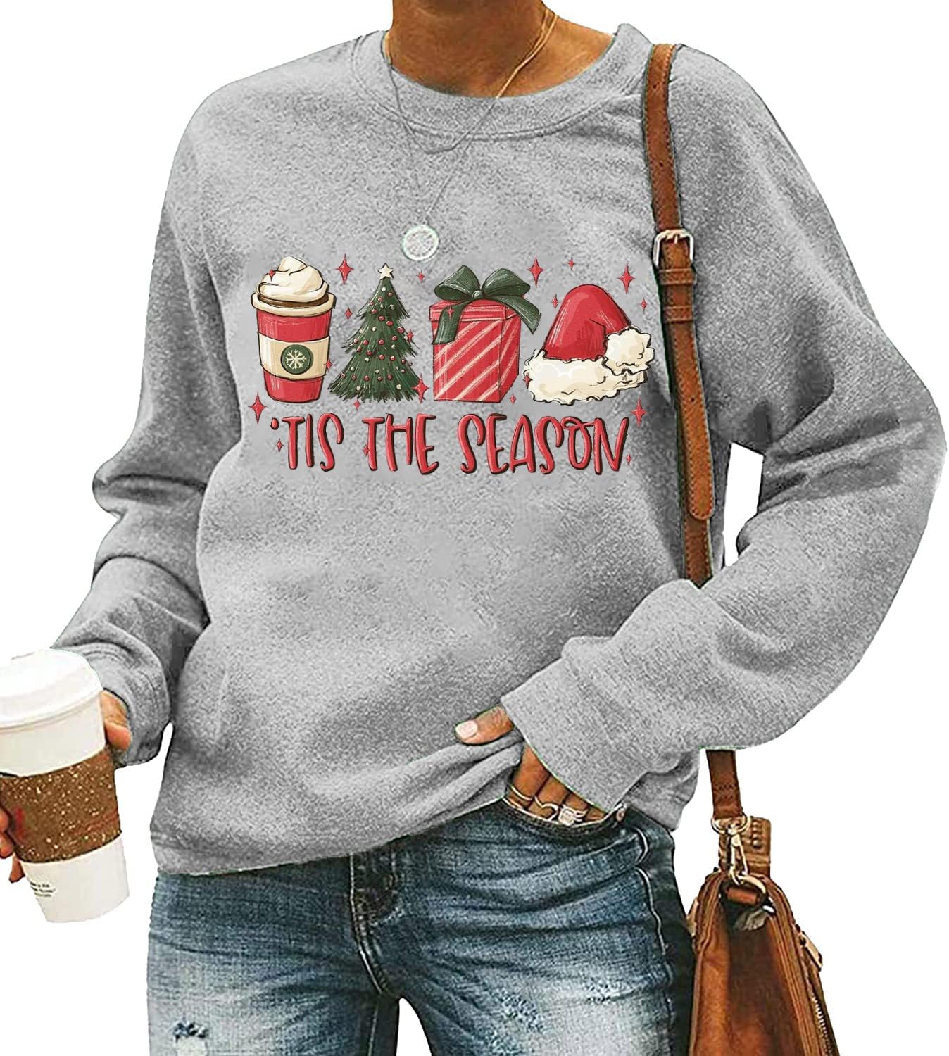 Cute Xmas Tree Graphic Tee - Festive Winter Pullover
