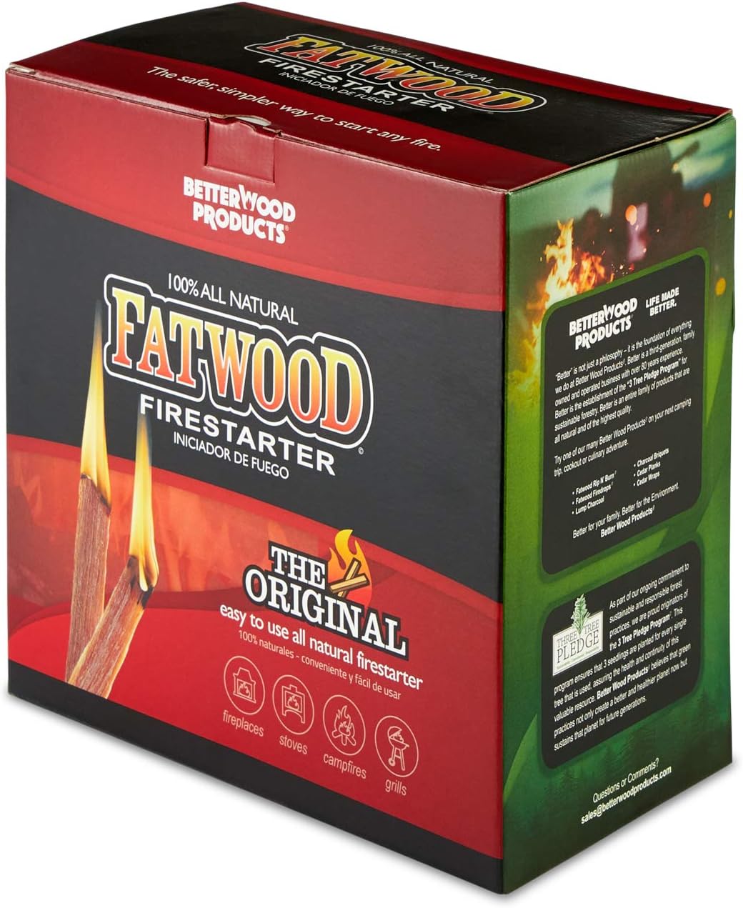 Betterwood 10lb Fatwood Natural Pine Firestarter for Campfire