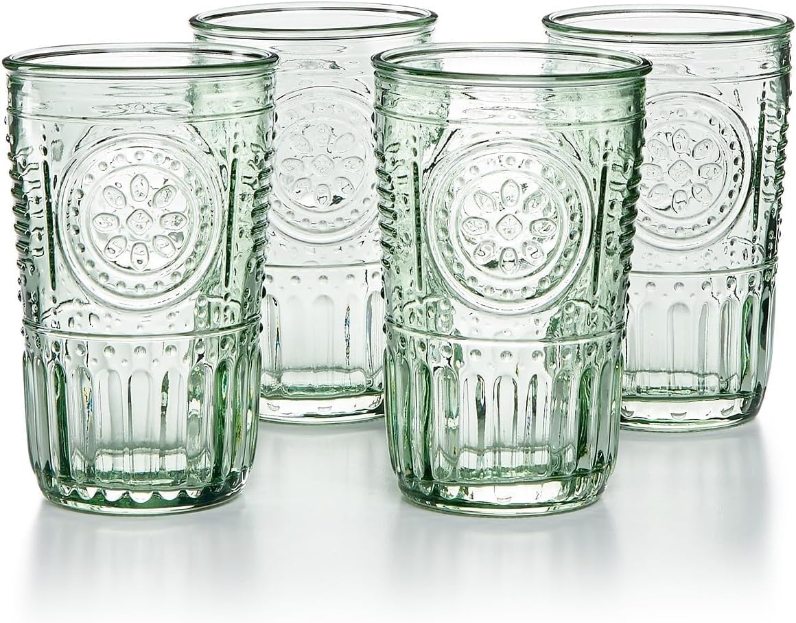 Bormioli Rocco Romantic Set of 4 Cooler Glasses for Entertaining