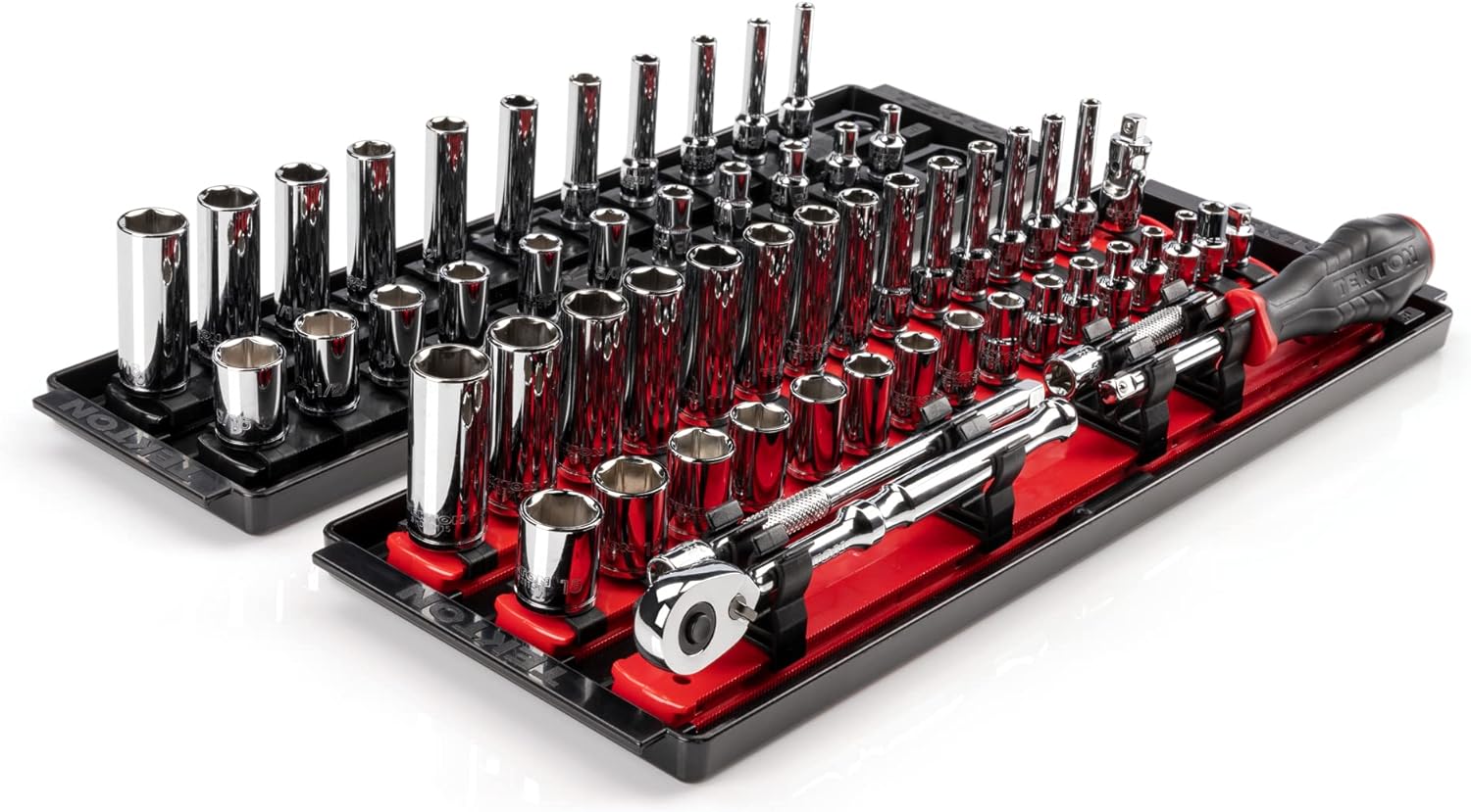 TEKTON 1/4 Inch Drive Socket and Ratchet Set - 57-Piece Set