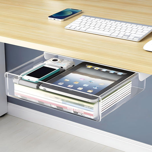 Hidden Self-Adhesive Desk Drawer - Maximize Storage!