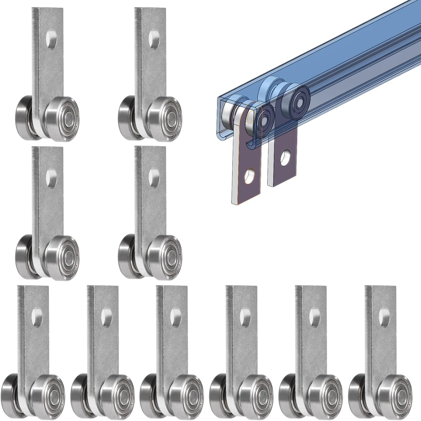 2 Wheel Trolley Assembly Rollers for Heavy-Duty Applications