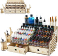 OPHIR Wooden Paint Rack Organizer - Compact 104-Hole Miniature Station