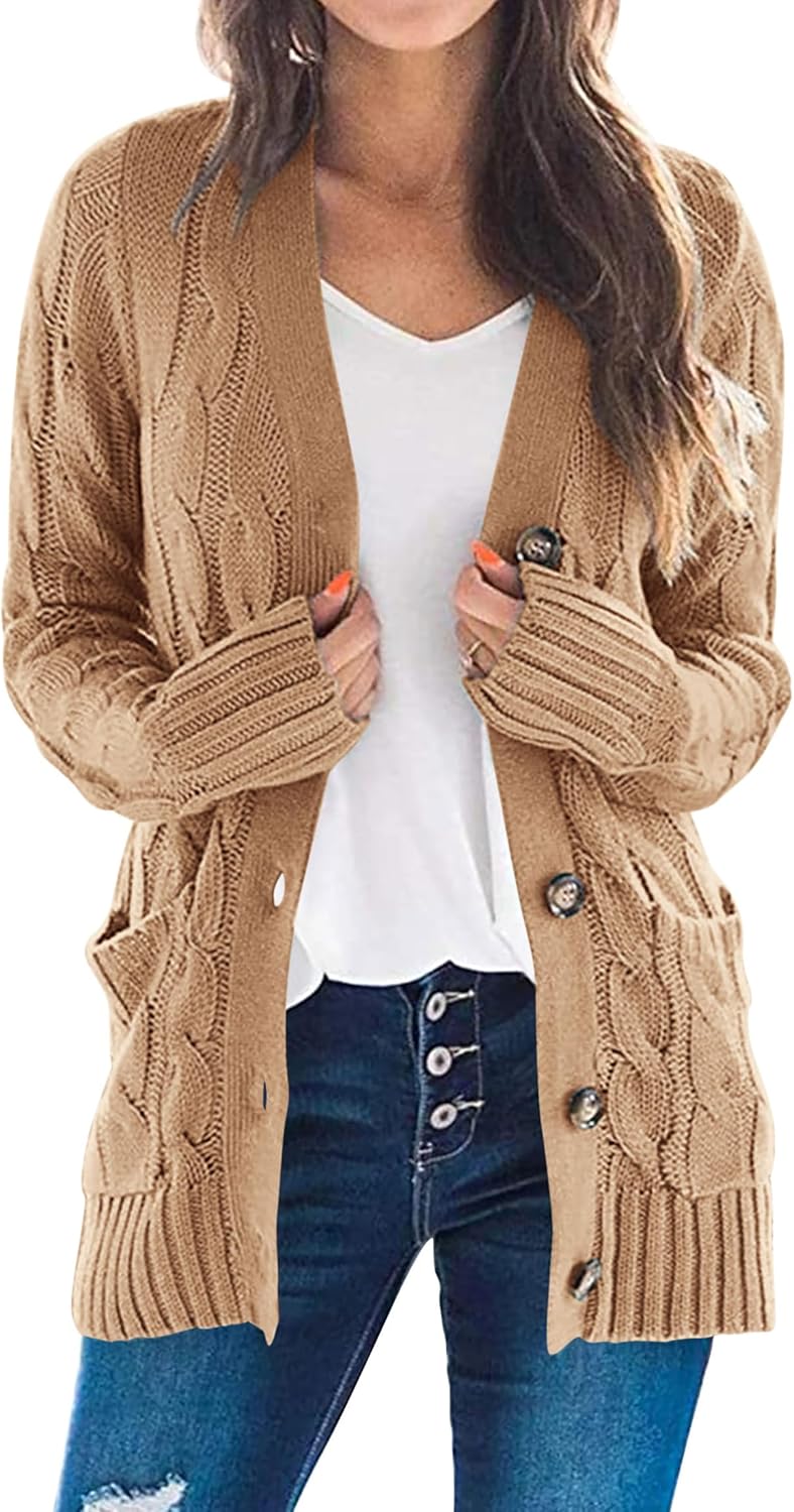 PRETTYGARDEN Women's Open Front Cardigan for Cozy Fall Style