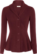 Vintage Shawl Lapel Cardigan Sweater - Flattering Warm Layer Poque