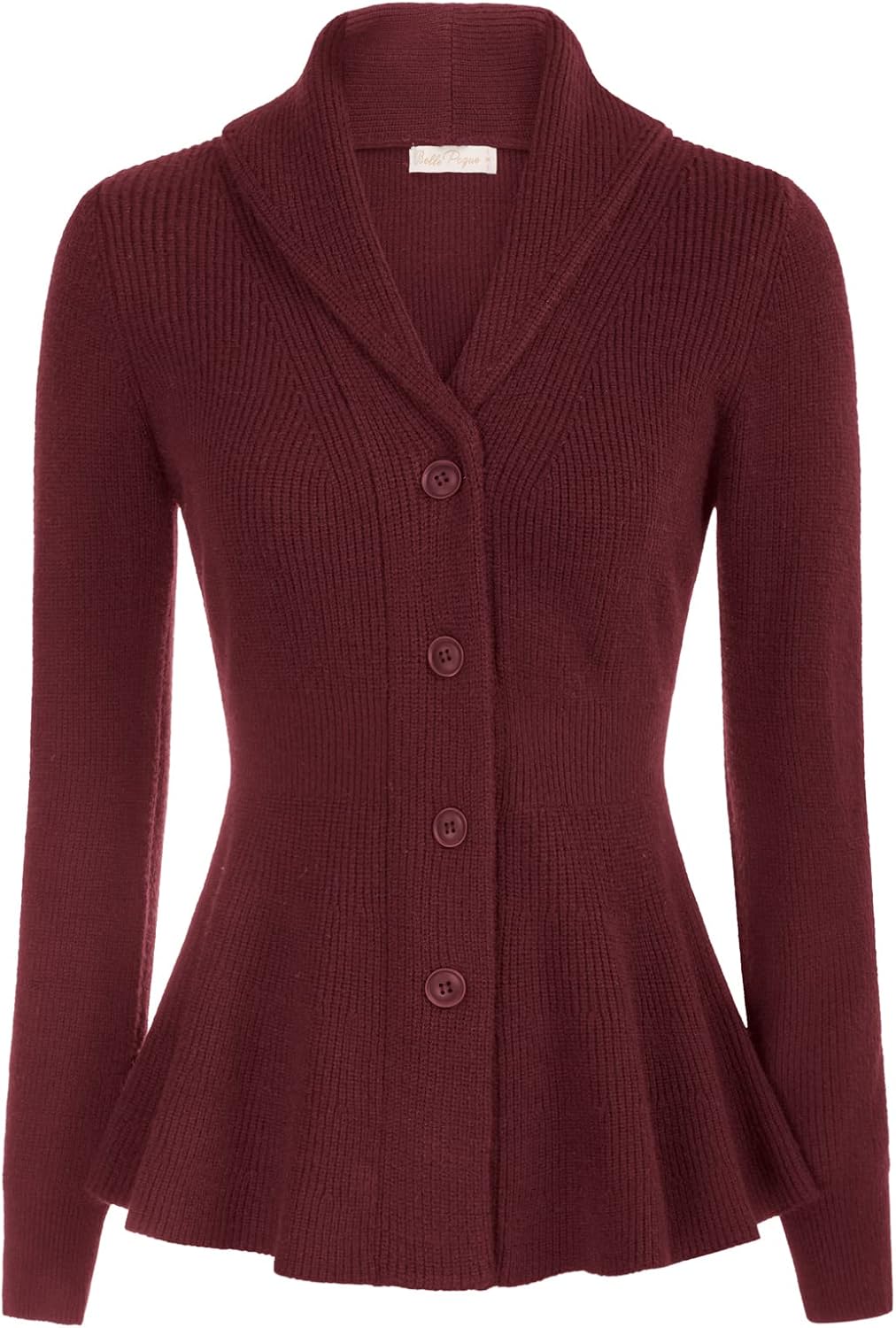 Vintage Cardigan Sweater for Women - Shawl Lapel Button Down