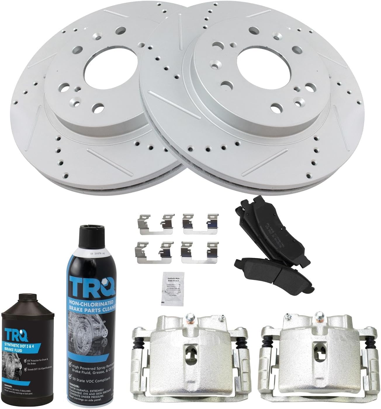 TRQ Front Performance Brake Pad & Rotor Kit for GMC Sierra 1500