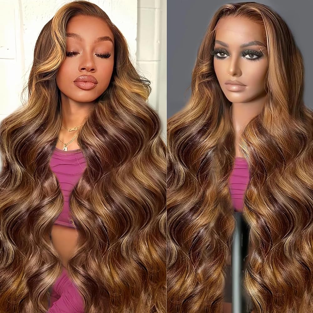 28 Inch Highlight Ombre Lace Front Wig for Stunning Looks