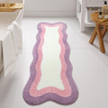 HAOCOO Luxury Soft Scalloped Runner Rug 24x59 in - Plush Non-Slip