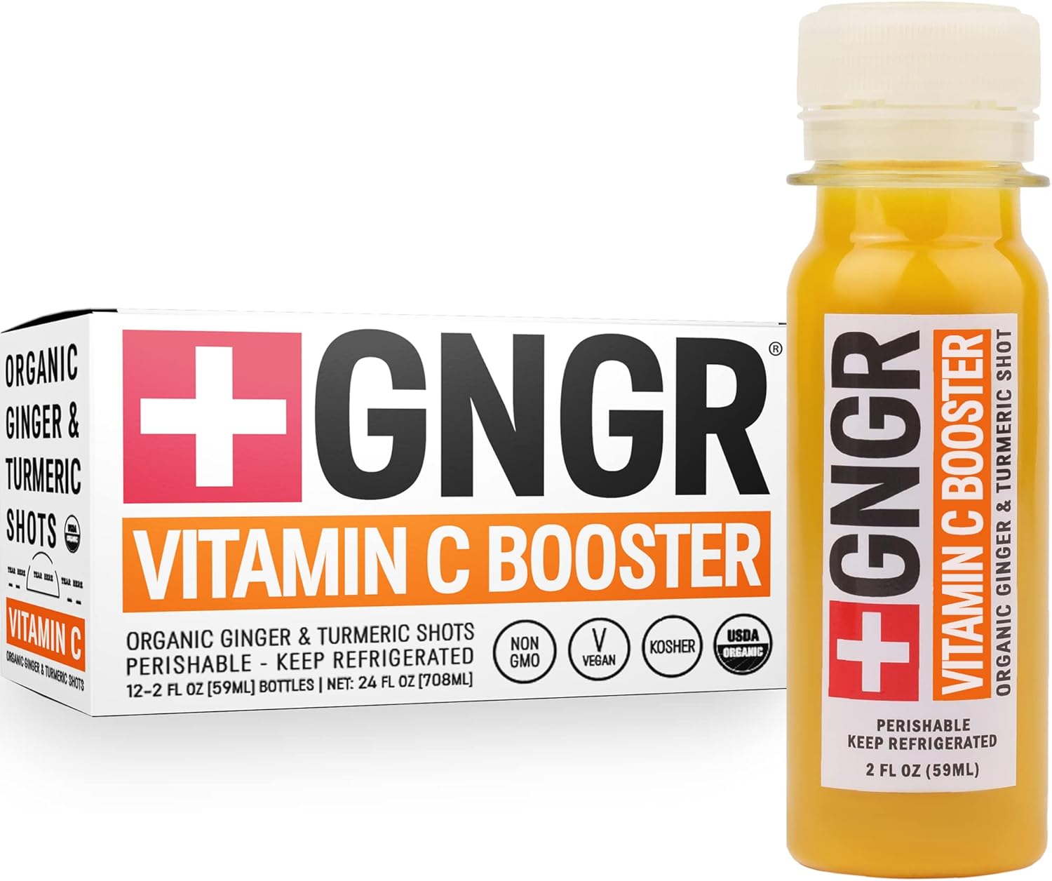 GNGR Vitamin C Immunity Booster Cold-Pressed Ginger Shot Pack
