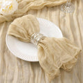 Champagne Cheesecloth Napkins 50 Pack - Wrinkled 21in Set