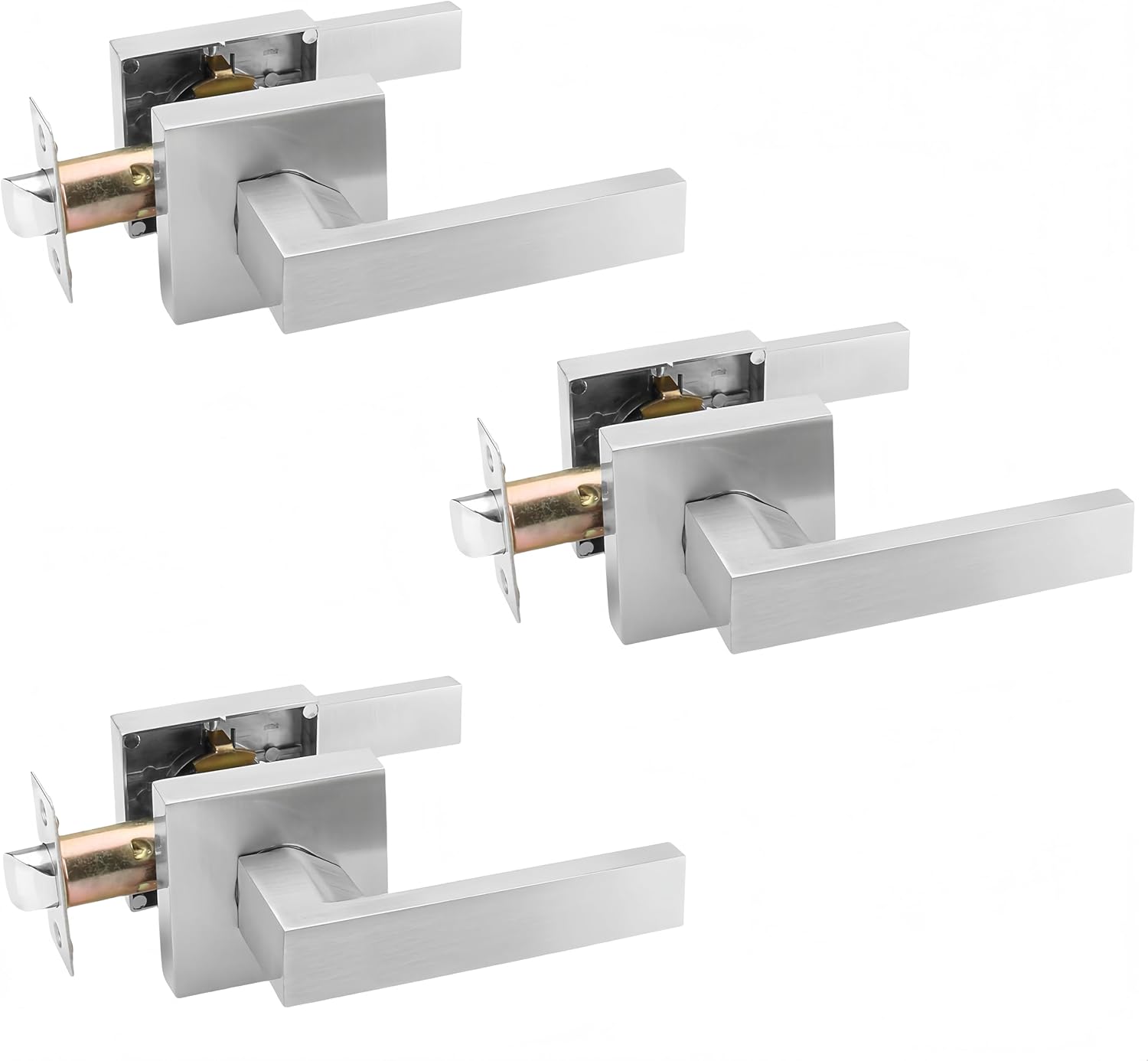 Keyless Passage Door Handle Set for Hallway and Closet Use