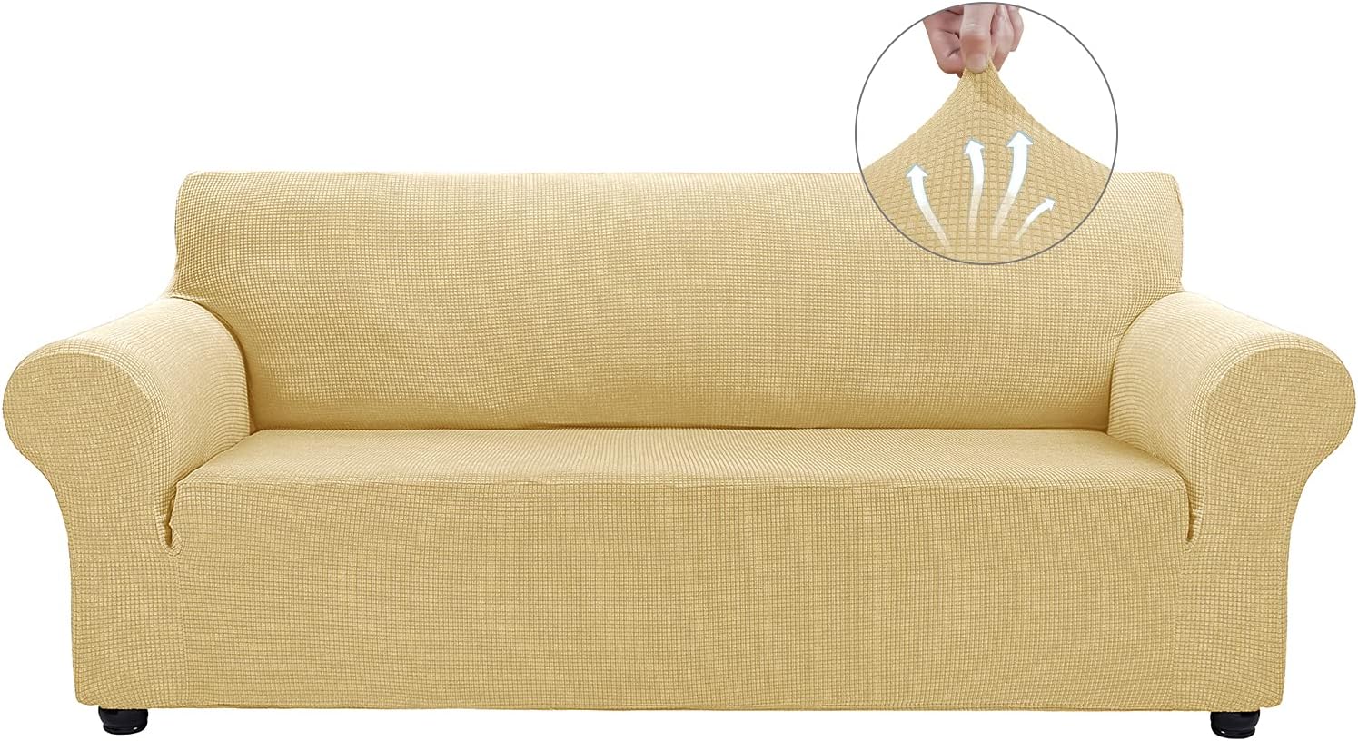 Asnomy Couch Covers for 3 Cushion Sofa - Pet Protector Slipcovers