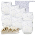 Nora's Nursery Cloth Diapers 7 Pack with Inserts - Reusable One Size