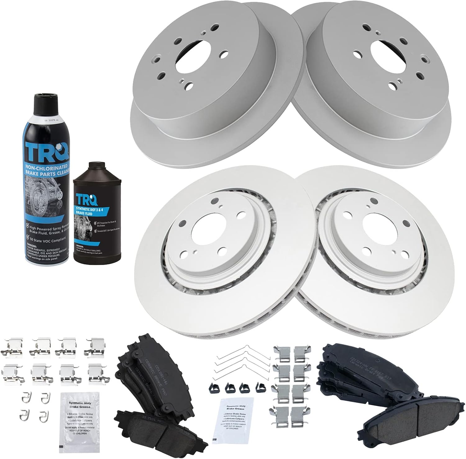 TRQ Brake Pad & Rotor Kit for Lexus RX350 and Toyota Highlander