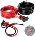24 FT Quick Disconnect Winch Power Cable 4 AWG Copper - Heavy Duty