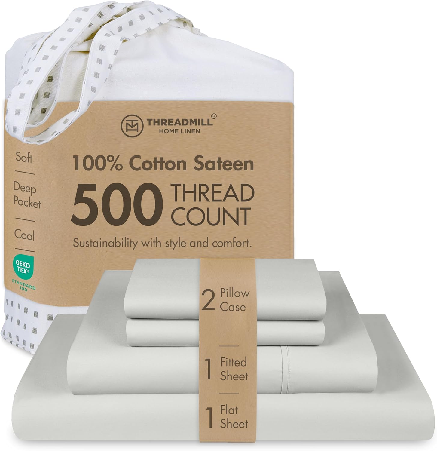 Threadmill Cotton Full Size Sheet Set for Ultimate Comfort