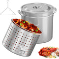 Bonnlo 102QT Stainless Steel Stock Pot for Outdoor Cooking