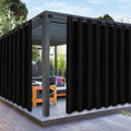 Outdoor Curtains 120W x 84L Black Panel - Weatherproof Patio Privacy