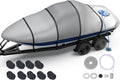 Heavy Duty Boat Cover 16ft-18.5ft with Fast Drainage System