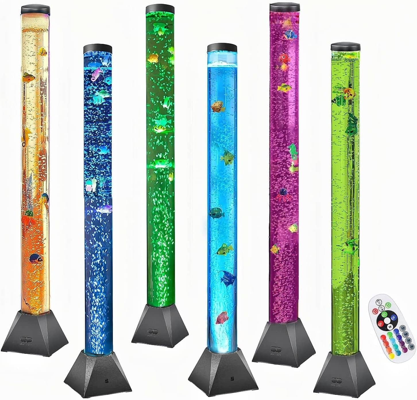 CALOVER Large 4FT Sensory Fish Bubble Tube Lamp for Relaxation