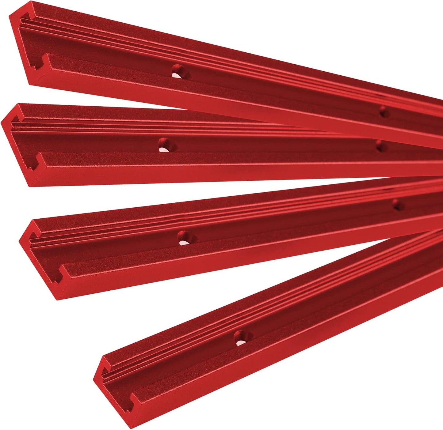 48in Red T-Tracks for Woodworking - Durable and Versatile Tools