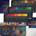 Castle Art Supplies Gold Standard 120 Colouring Pencils Set - Rich