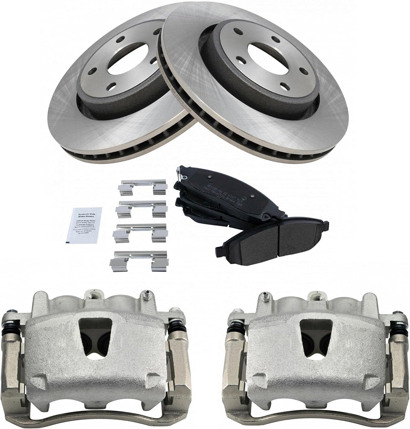 TRQ Front Brake Pad & Rotor Kit for Jeep Commander & Grand Cherokee