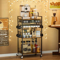 Coffee Bar Station with Storage Drawer - 5 Tier Coffee Table Organizer