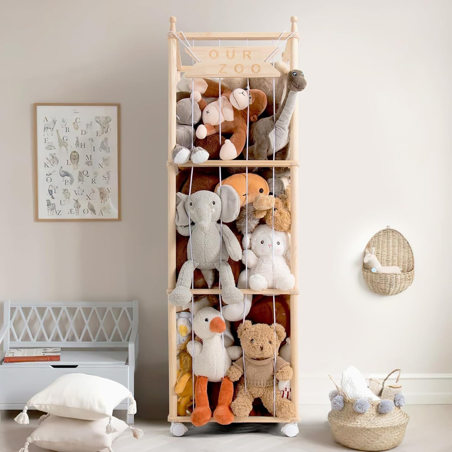 Mloong Stuffed Animal Storage for Plush Toy Organization