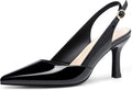 Rilista Women's Slingback Kitten Heels Closed Pointed Toe - Chic Pumps