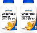 Nutricost Ginger Root Extract 550mg 240 Capsules - Concentrated Relief