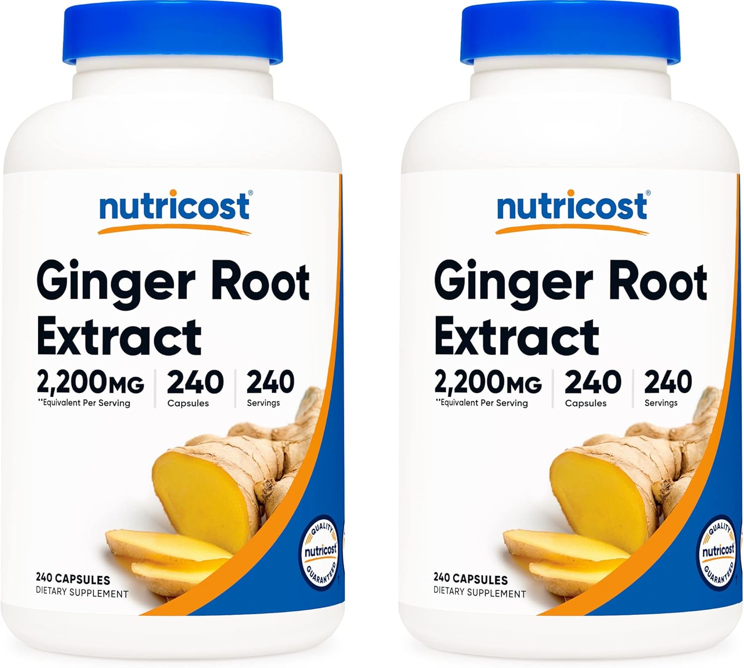 Nutricost Ginger Root Extract 550mg - 240 Capsules for Wellness