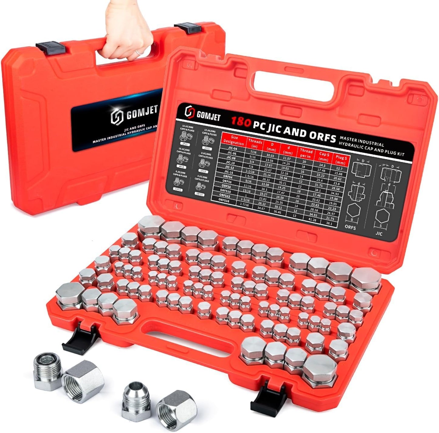 180 PC JIC and ORFS Master Hydraulic Cap and Plug Kit Review