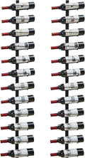 2 Pack 12 Bottle Wall Wine Rack for 24 Bottles - Flexible Wall Storage