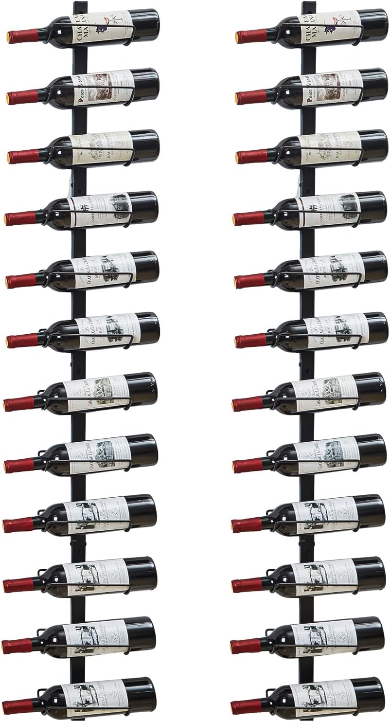 12 Bottle Wall Wine Rack Set for Stylish Wine Storage Display