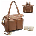 miss fong Diaper Bag Tote Leather Backpack - Stylish, Organized