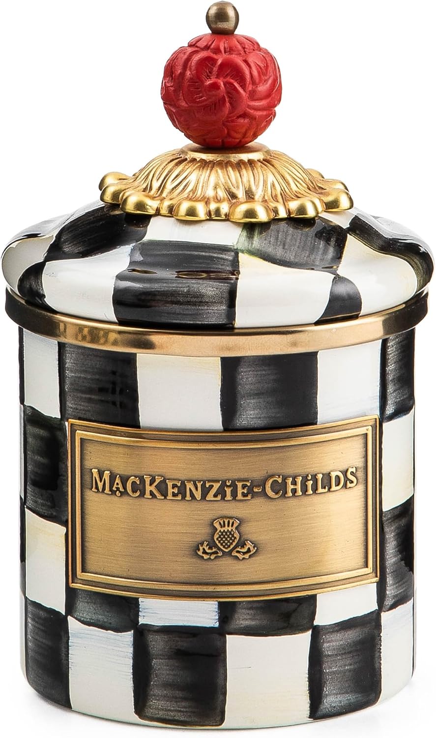 Courtly Check Enamel Canister for Stylish Kitchen Storage