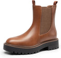 DREAM PAIRS Women's Chelsea Ankle Boots - Square Toe Low Heel