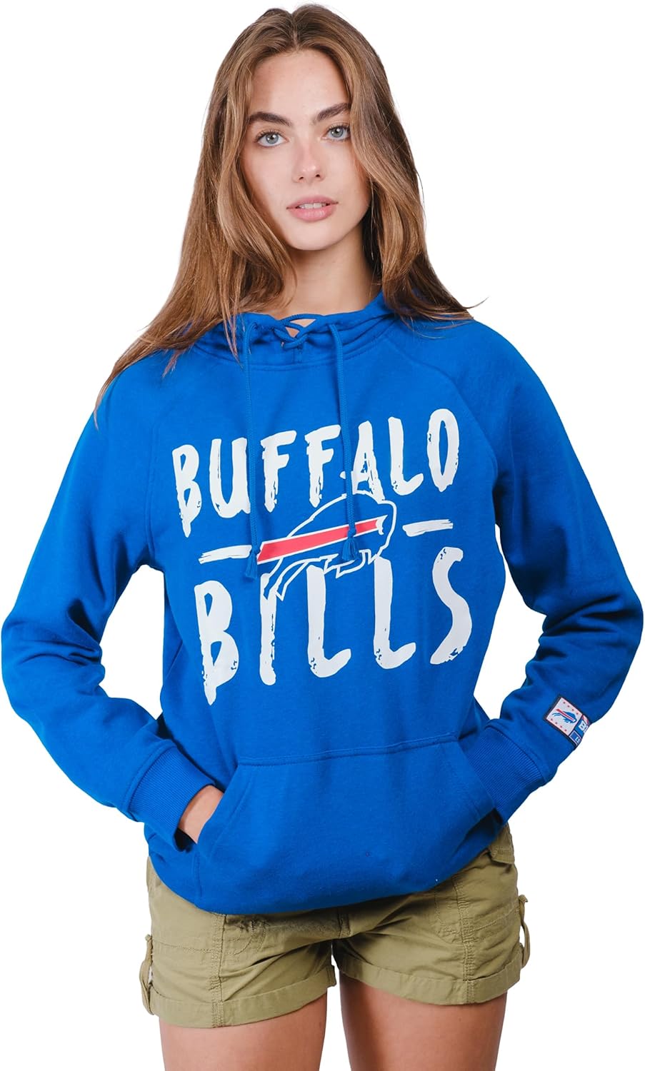 Ultra Game Women's NFL Official Super Soft Tie Neck Hoodie