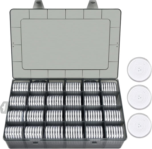 FULLCASE Coin Capsules 46mm with Foam Gasket for Collectors
