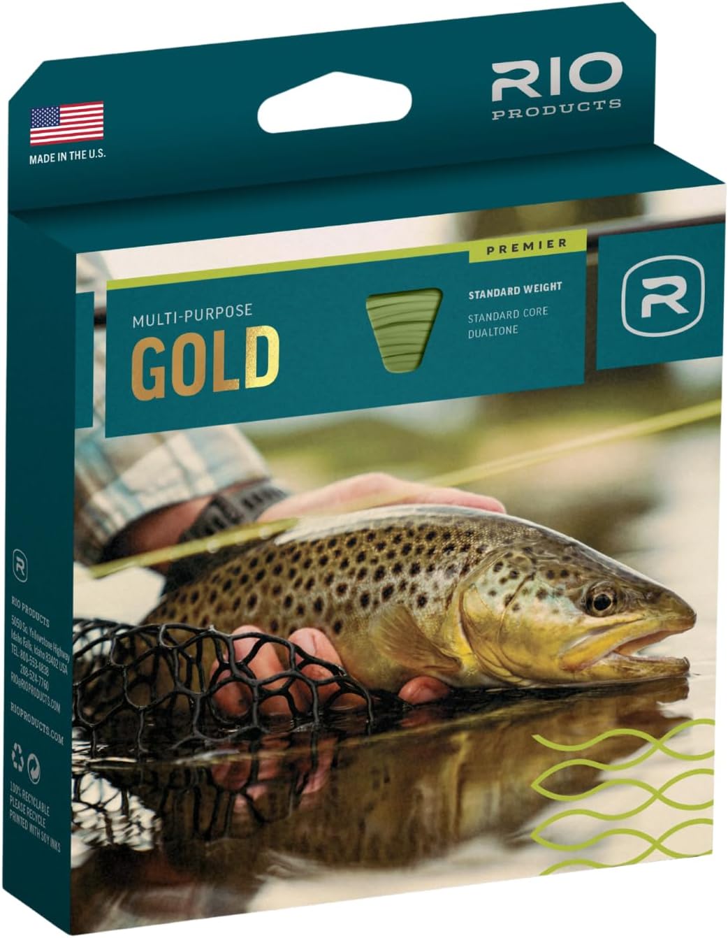 RIO Premier Gold Fly Line for Easy Casting from Size 2 to 22