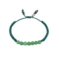 Green Jade Bead Bracelet - HandKnotted Unisex Macrame Bracelet