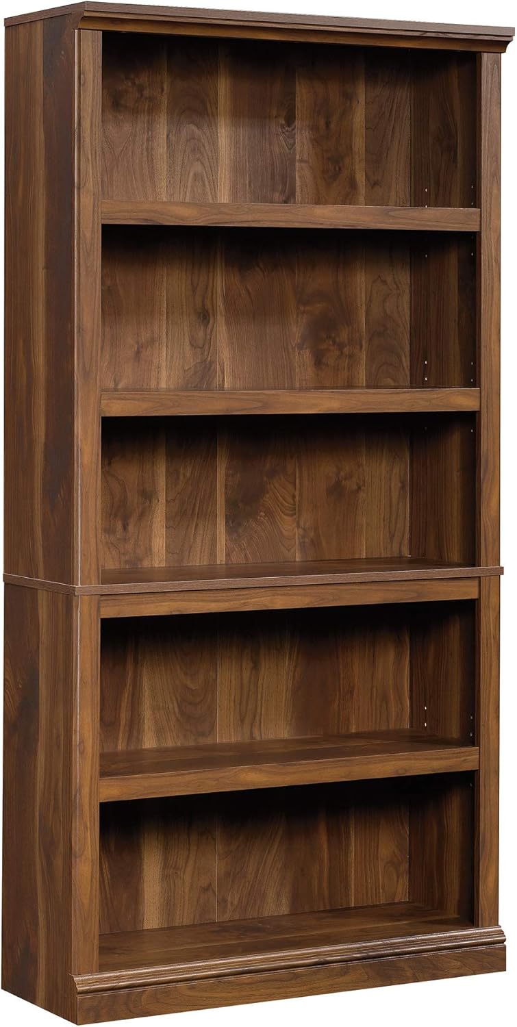 Sauder 5 Tier Book Shelf Wooden Bookcase for Home Office