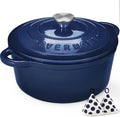 Overmont Enameled Cast Iron Dutch Oven - 5.5QT Heavy-Duty Pot