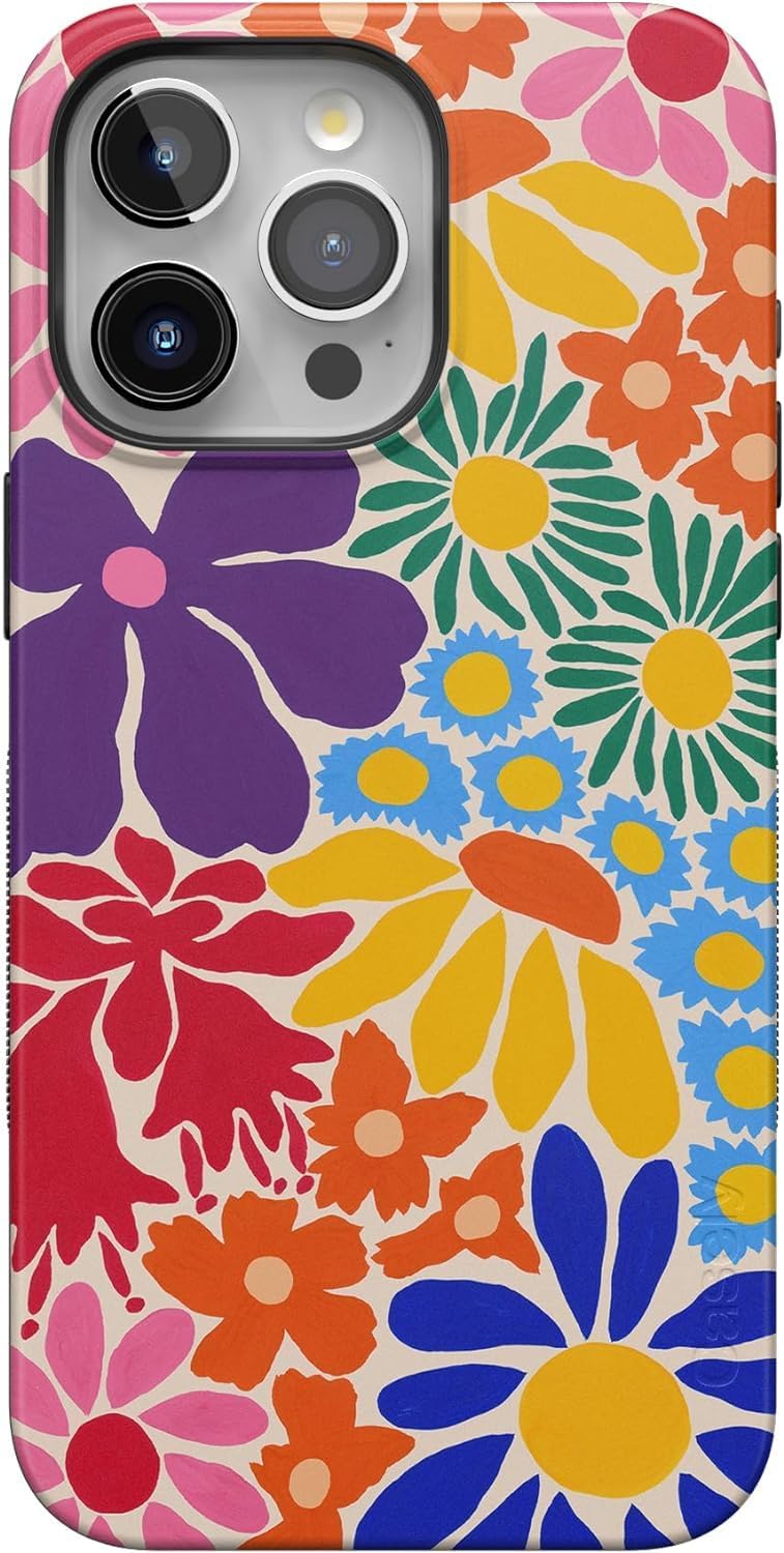 Casely iPhone 14 Pro Case - Bold Floral Design with Protection