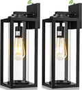 Dusk to Dawn Outdoor Wall Light Fixtures - 2 Pack Modern Porch Sconces