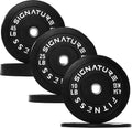 Olympic Bumper Plates Set 160 LB - Durable Rubber, Dual LB/KG Labels