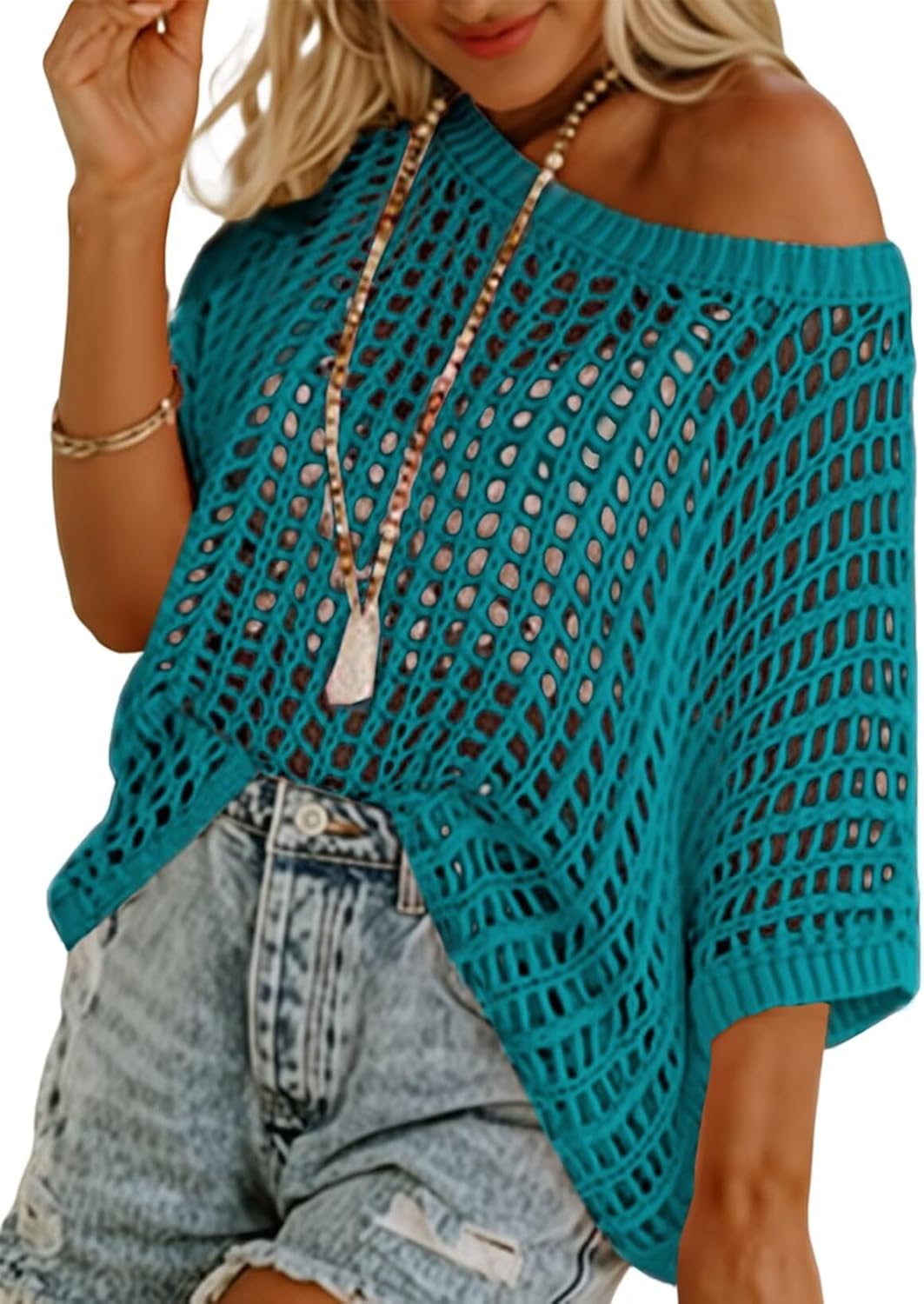 Dokotoo Womens Summer Crochet Hollow Out Knit Beach Coverup